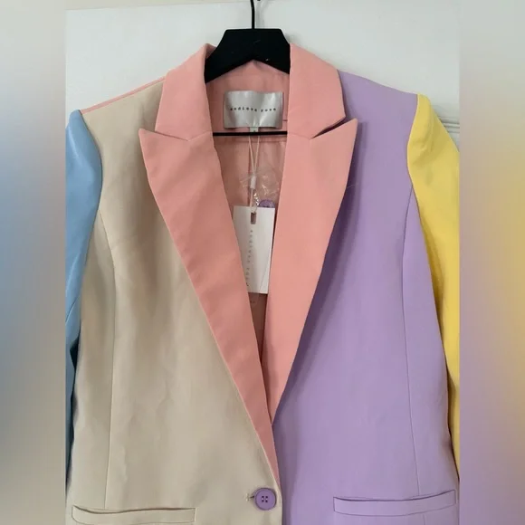 NWT - Endless Rose - Pastel Colorblock Longline Blazer - Size Small - Picture 12 of 12